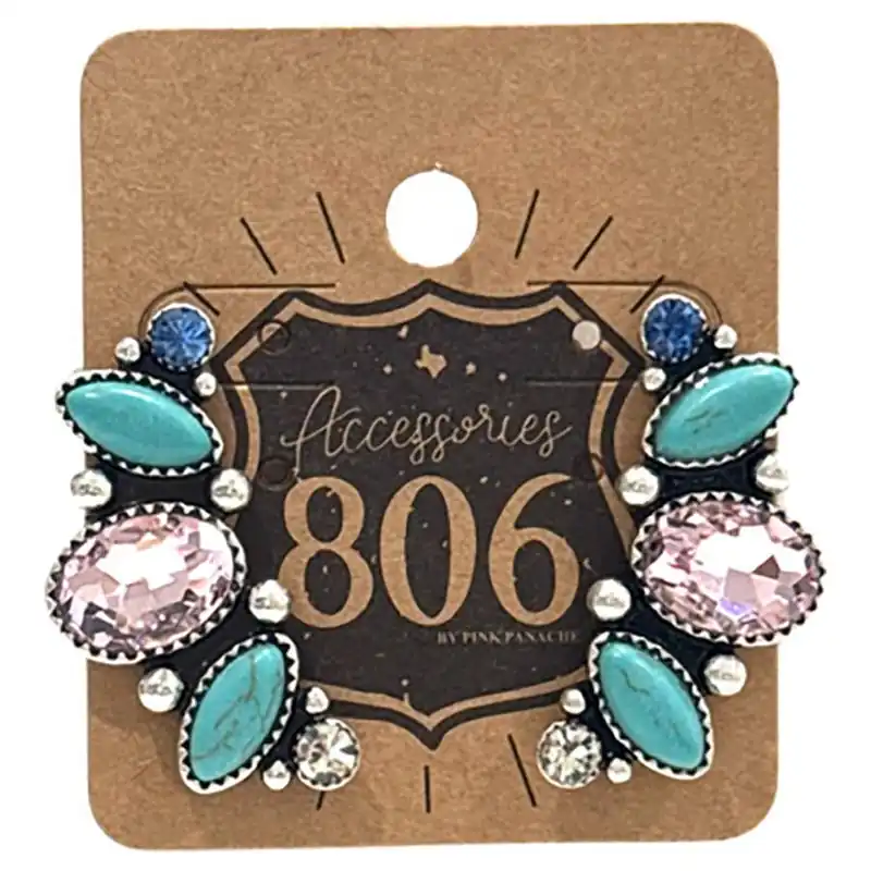 Pink Panache Women‘s 806 Navette Post Earrings