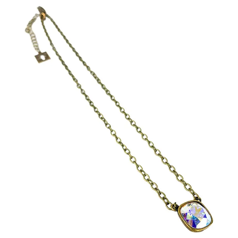 Pink Panache Women‘s Cushion Austrian Crystal Necklace