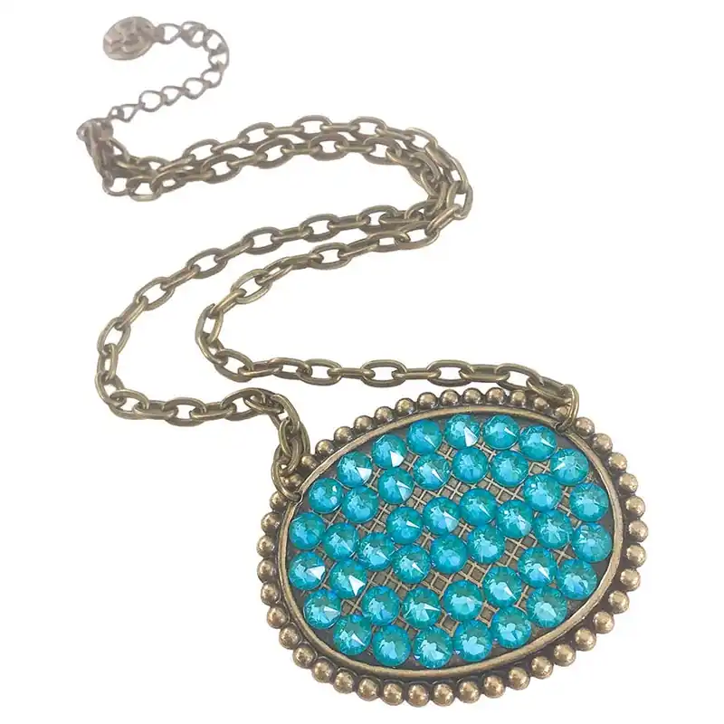 Pink Panache Women‘s Side Oval Necklace