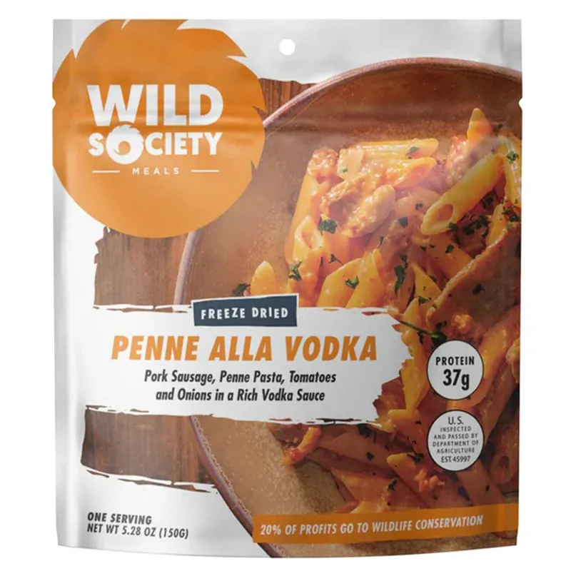 Wild Society Freeze Penne Pasta with Vodka Sauce and Sausage Dried Meal