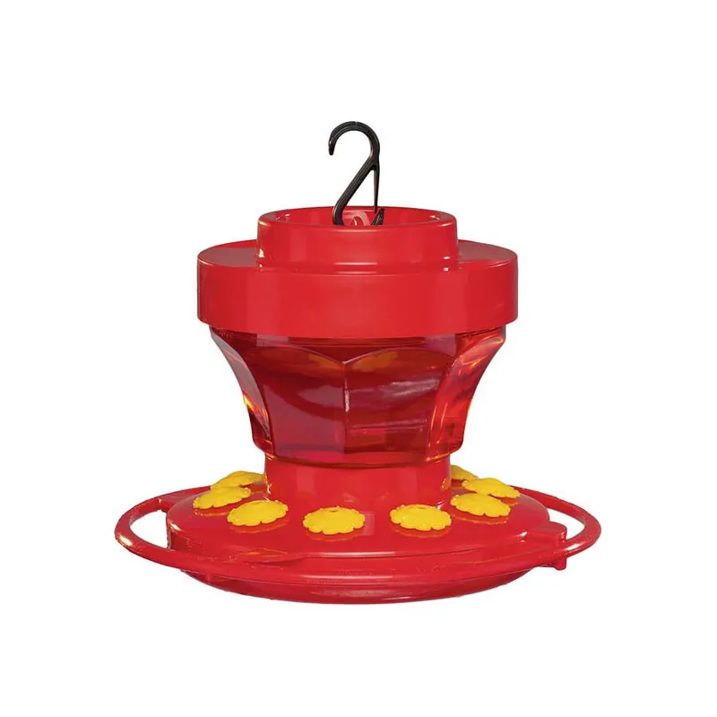 First Nature Hummingbird Flower Feeder - 16 oz - Red/Yellow