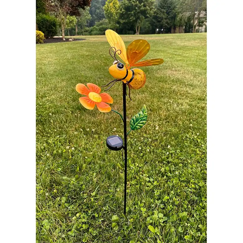 Marshall Home and Garden Solar Glow Bee Stake