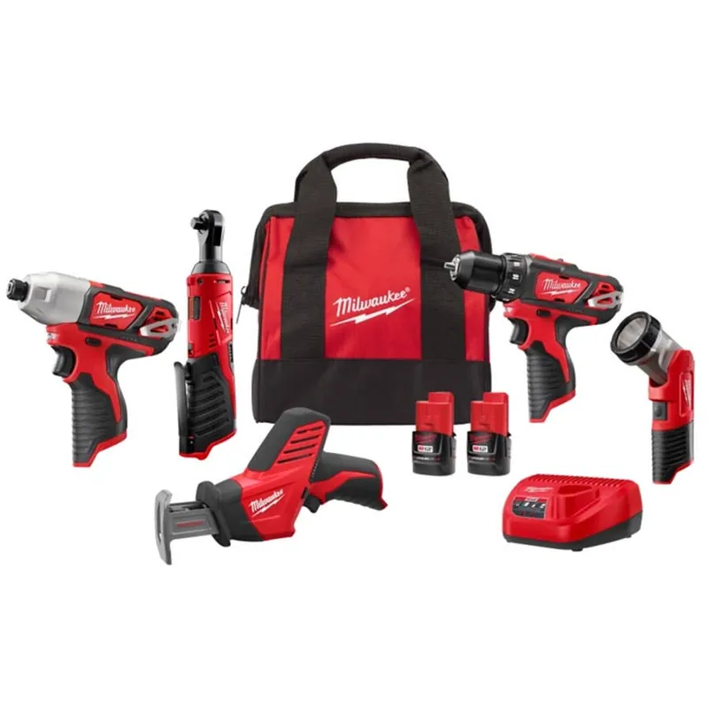 Milwaukee M12 12V Lithium-Ion Cordless Combo Kit (5-Tool)