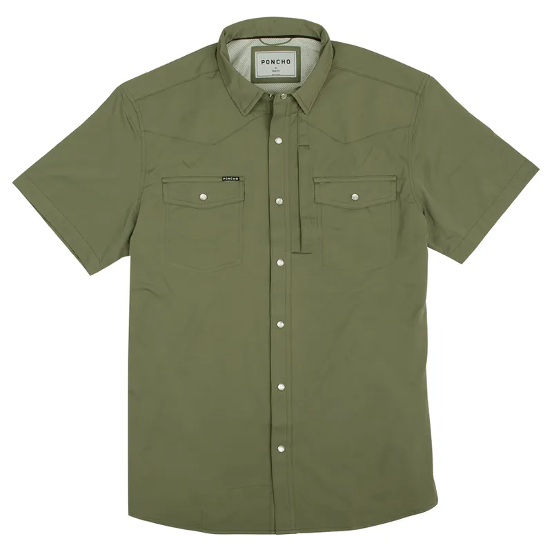 Poncho Outdoors Men‘s The Sabine Short Sleeve Button Up Shirt