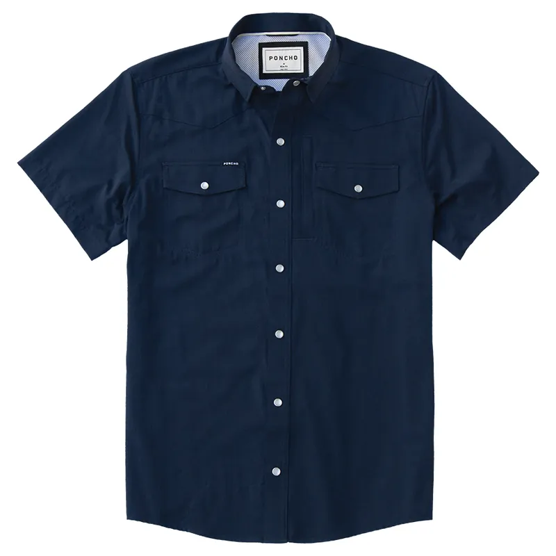Poncho Outdoors Men‘s The Del Mar Short Sleeve Button Up Shirt