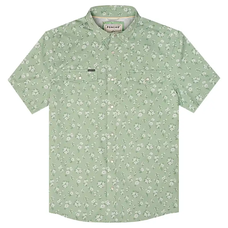 Poncho Outdoors Men‘s The Bat Masterson Short Sleeve Button Up Shirt