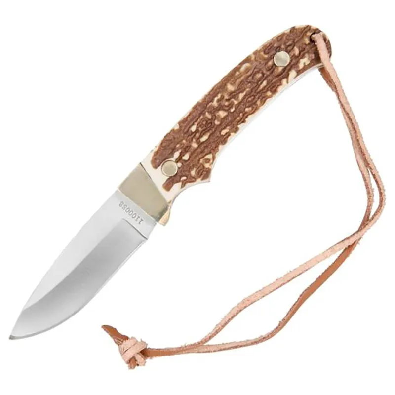Uncle Henry Mini Pro Hunter Fixed Blade Knife with Leather Sheath