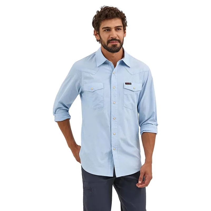 ATG by Wrangler Men‘s Drover Utility Long Sleeve Button Shirt