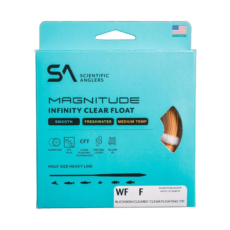 Scientific Angler Magnitude Smooth Infinity Clear Tip Float Fly Line - Buckskin/Clear - WF4F