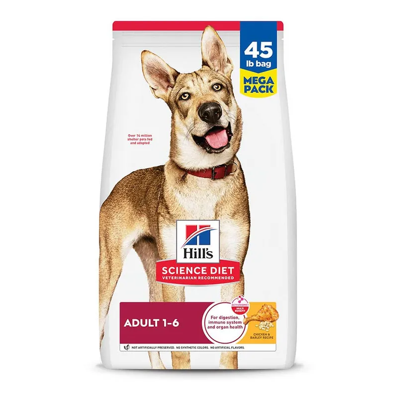 Hill‘s® Science Diet® Adult 1-6 Chicken Meal & Barley Recipe Mega Pack Dry Dog Food - 45 lb