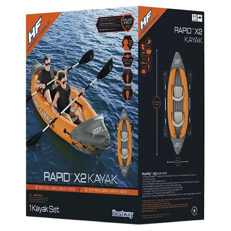 Best Way Hydro-Force Rapid X2 Inflatable Kayak Set
