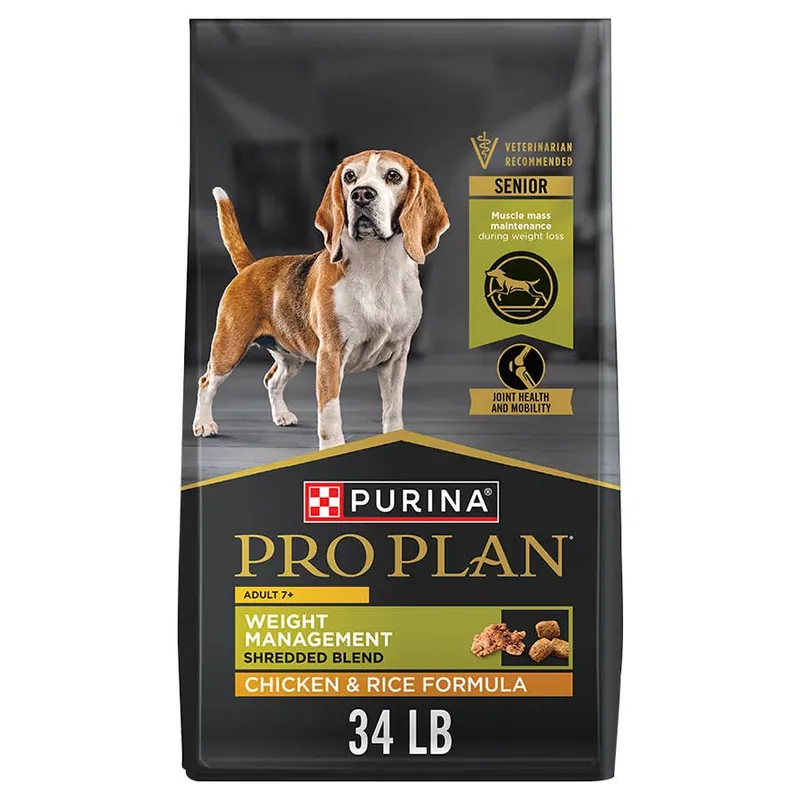 Purina Pro Plan Adult 7+ Weight Management Chicken & Rice Formula Dry Dog Food