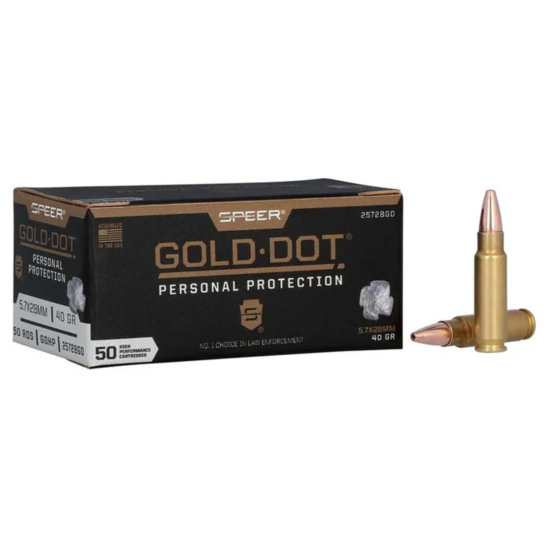 Speer Gold Dot Personal Protection 5.7x28mm 40GR Hollow Point Ammunition