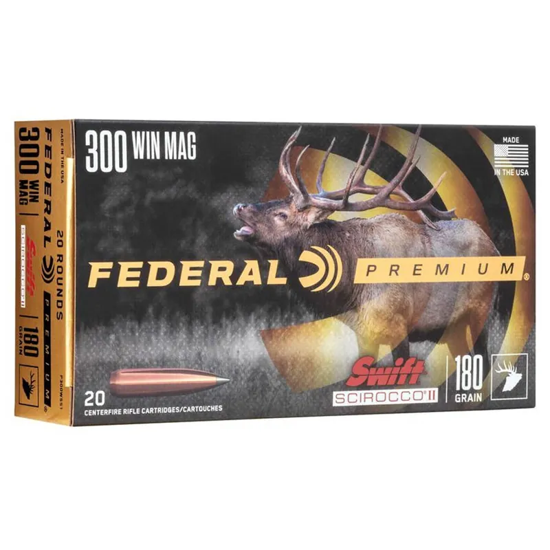 Federal Swift Scirocco II 300 Win Mag Polymer Tip Centerfire Rifle Ammunition