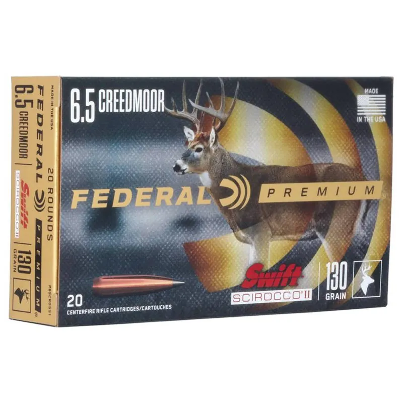 Federal Swift Scirocco II 6.5 Creedmoor Polymer Tip Centerfire Rifle Ammunition