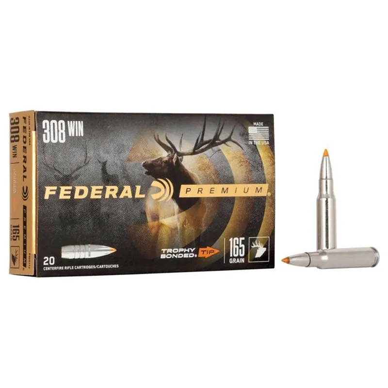 Federal 308 Win Trophy Bonded Tip Rifle Ammunition