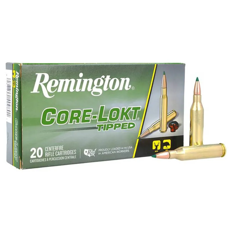Remington Core-Lokt Tipped Brass Cased Centerfire Rifle Ammunition