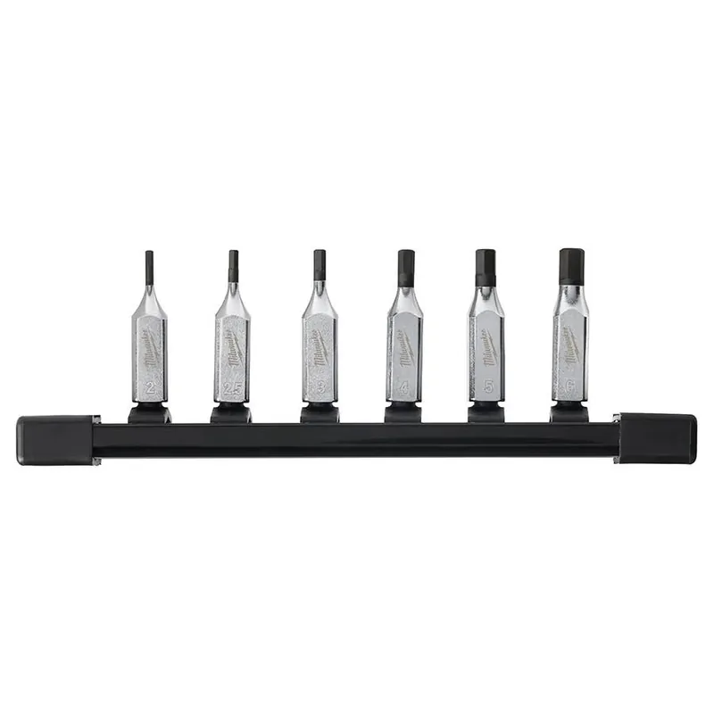 Milwaukee 1/4" Drive Metric Hex Bit Socket Set - 6 pcs