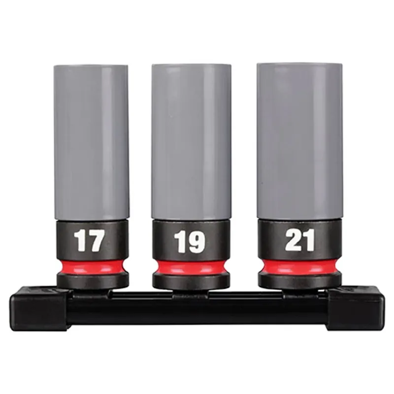 Milwaukee Impact Duty 1/2" Drive Metric Lug Socket Set - 3 pcs