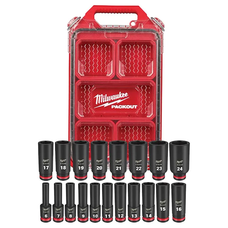 Milwaukee Shockwave Impact Duty 3/8" Drive Metric Socket Set w/ Packout - 19 pcs