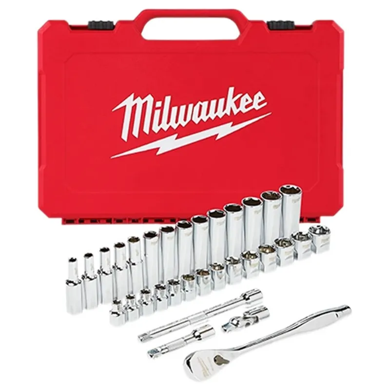 Milwaukee 3/8" Drive Metric Ratchet & Socket Set - 32 pcs