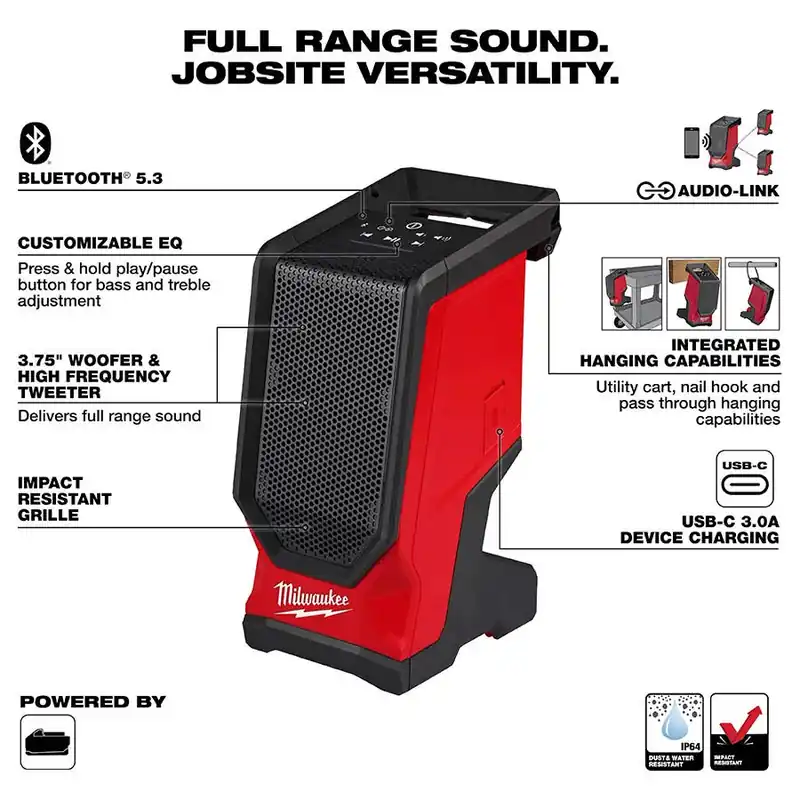 Milwaukee M18 Bluetooth Jobsite Speaker