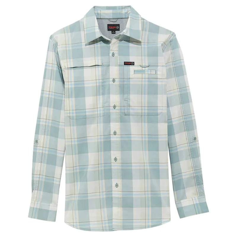 ATG by Wrangler Men‘s Hike to Fish Long Sleeve Button Down Shirt