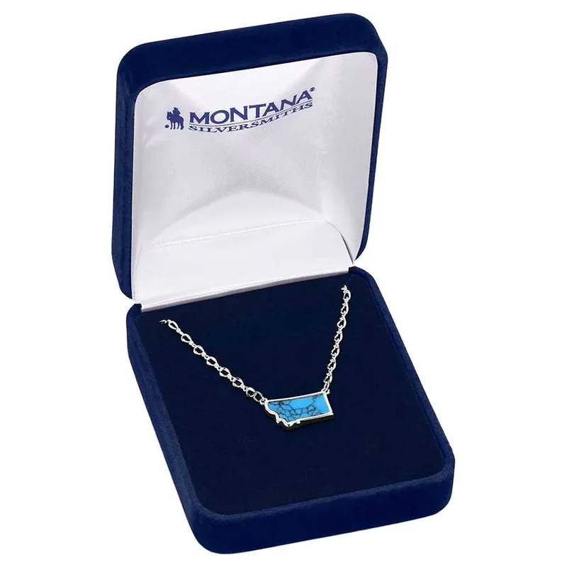 Montana Silversmiths Women‘s Turquoise Montana State Necklace