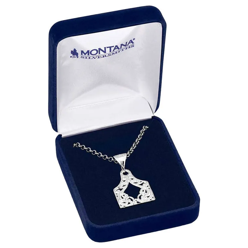 Montana Silversmiths Women‘s Out West Cow Tag Necklace
