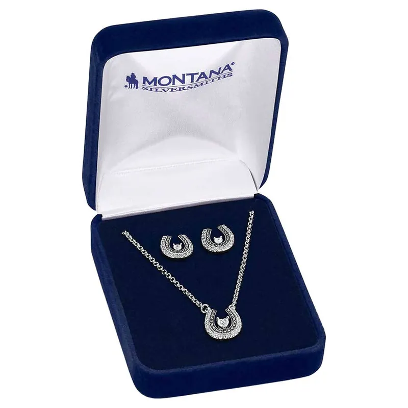 Montana Silversmiths Women‘s Lovely and Lucky Horseshoe Jewelry Set