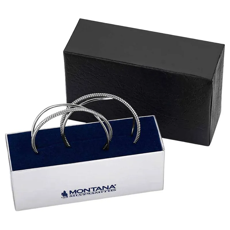 Montana Silversmiths Women‘s Rope Radiance Hoop Earrings