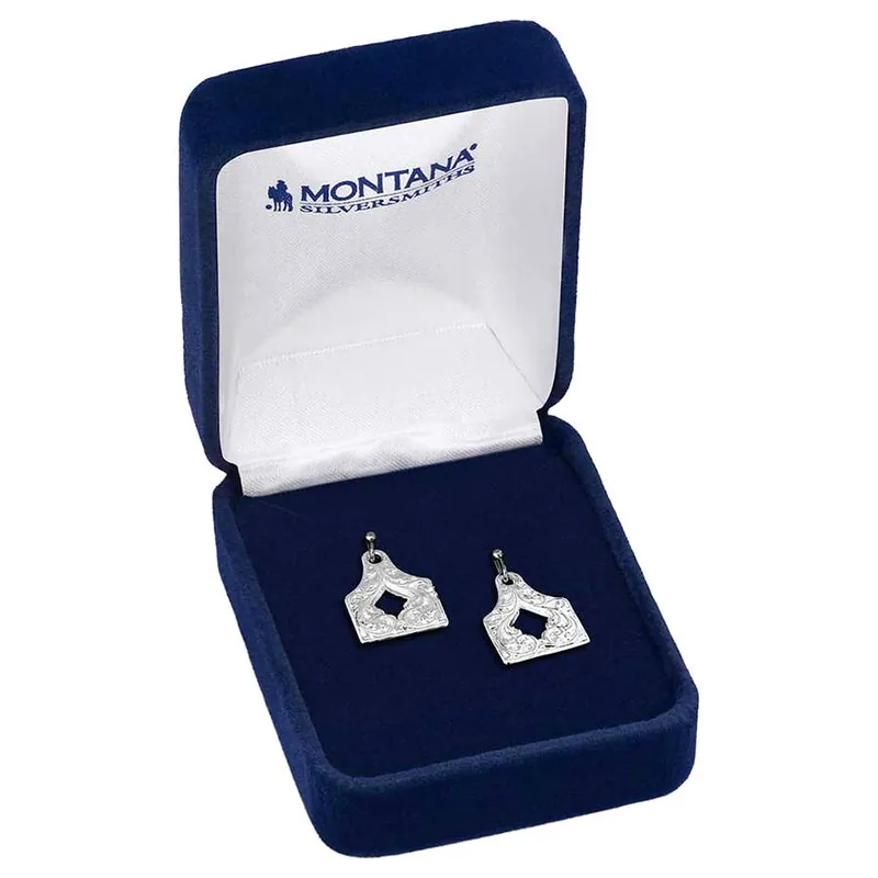 Montana Silversmiths Women‘s Out West Cow Tag Earrings