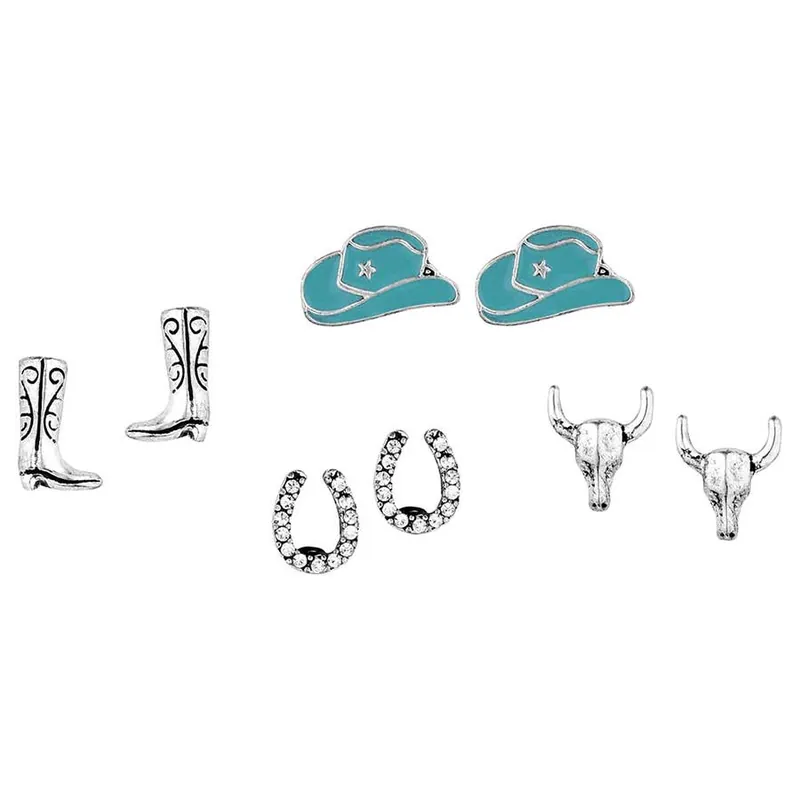 Montana Silversmiths Women‘s Boot Scootin Post Earring Set