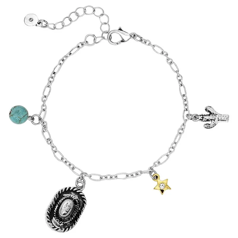 Montana Silversmiths Women‘s Light Hearted Charm Bracelet