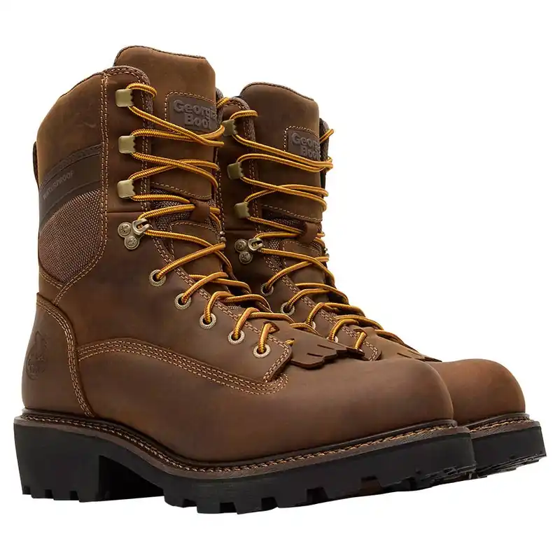 Georgia Boot Men‘s Core 37 9" Scalloped Heel Waterproof Soft Toe Logger Work Boots