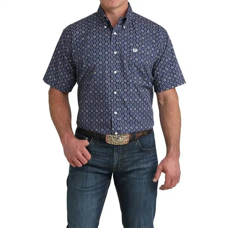 Cinch Men‘s Classic Short Sleeve Multi Print Shirt