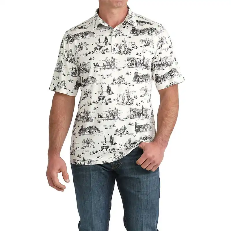 Cinch Men‘s Arena Flex Multi Print Polo Shirt