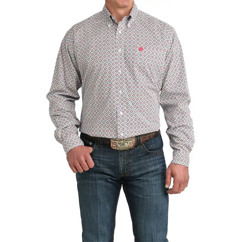 Cinch Men‘s Classic Stretch Long Sleeve Multi Print Shirt