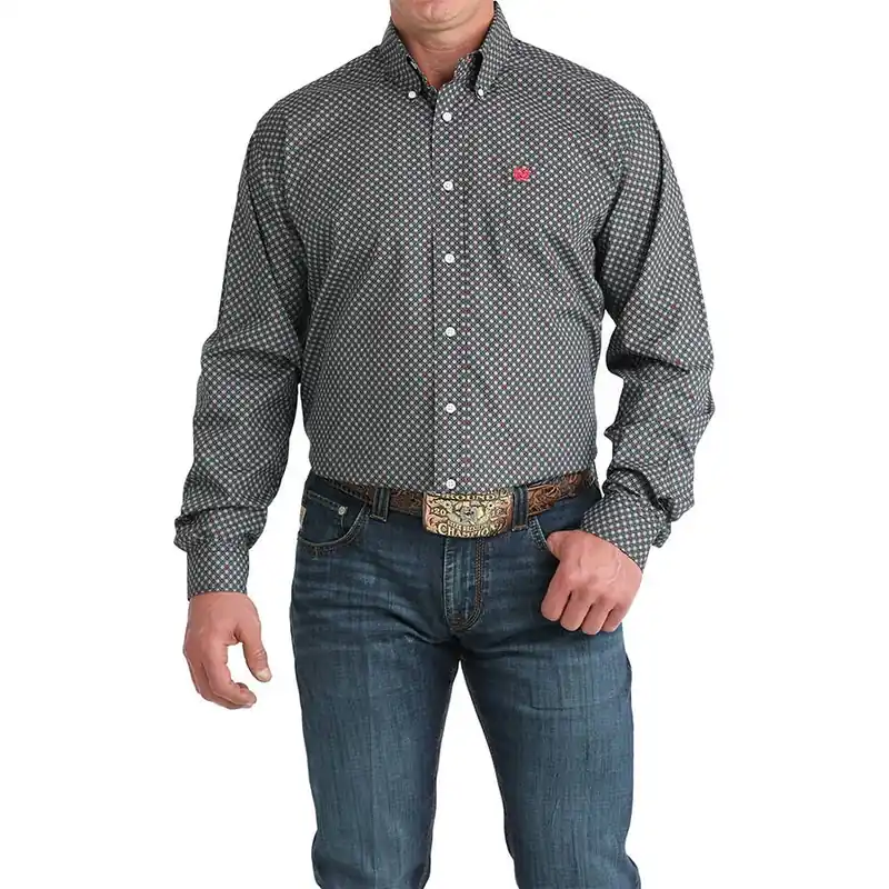 Cinch Men‘s Classic Long Sleeve Multi Print Shirt