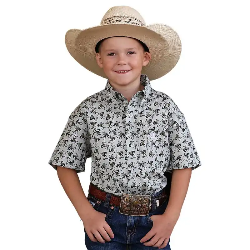Cinch Boy‘s Short Sleeve Multi Print Shirt