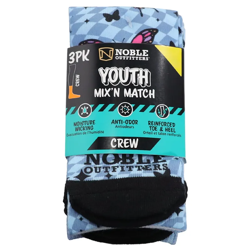 Noble Outfitters Girl‘s Mix‘n Match Printed Crew Socks