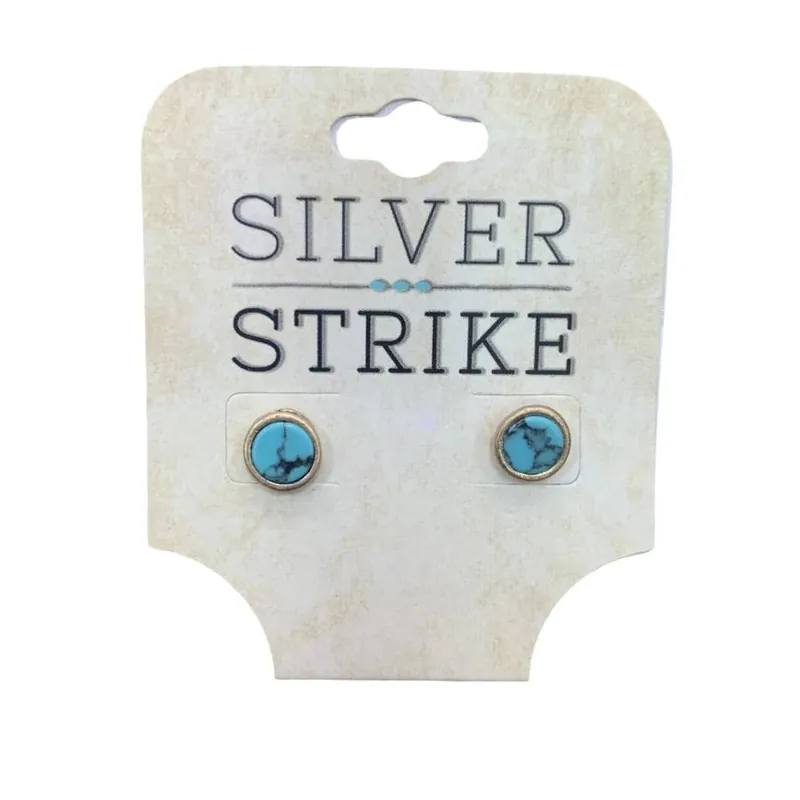 Silver Strike Women‘s Turquoise Stud Earrings