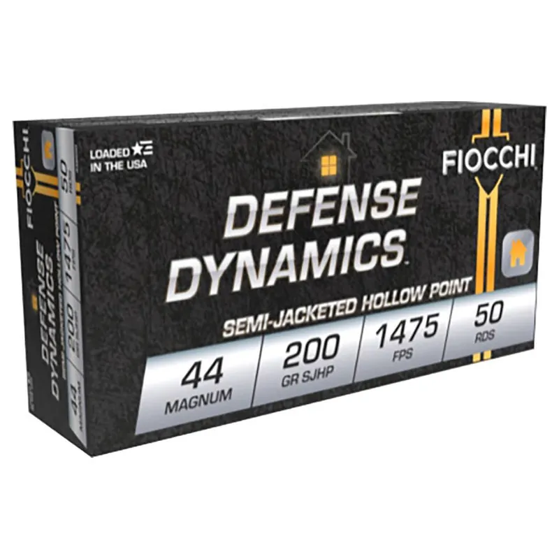 Fiocchi Defense Dynamics .44 Mag Semi Jacketed Hollow Point Ammunition