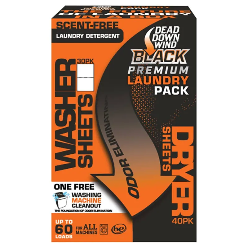 Dead Down Wind Black Premium Laundry Detergent Sheet/Dryer Sheet Combo