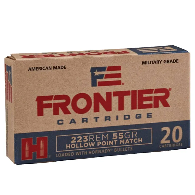 Hornady 223 Remington Hollow Point Match Frontier Rifle Ammunition