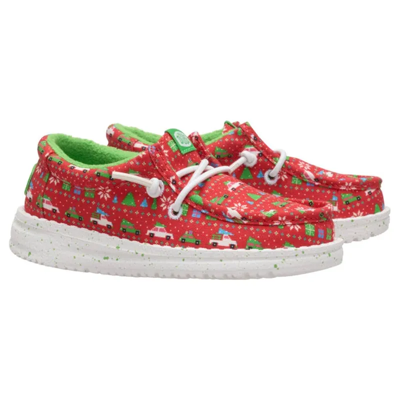 Hey Dude Boy‘s Wally Toddler Holiday Sweater Shoes