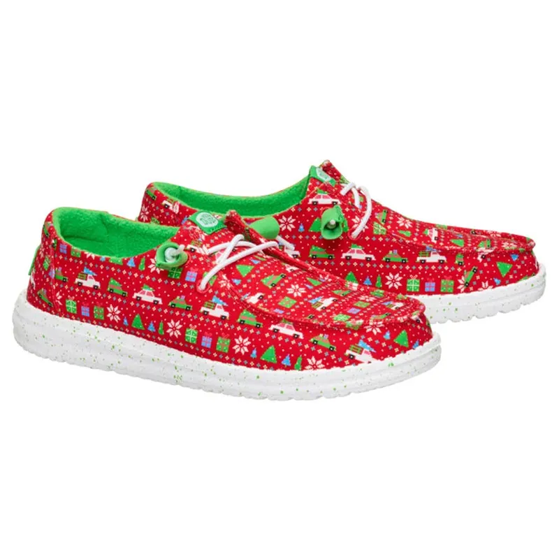 Hey Dude Women‘s Wendy Holiday Sweater Shoes