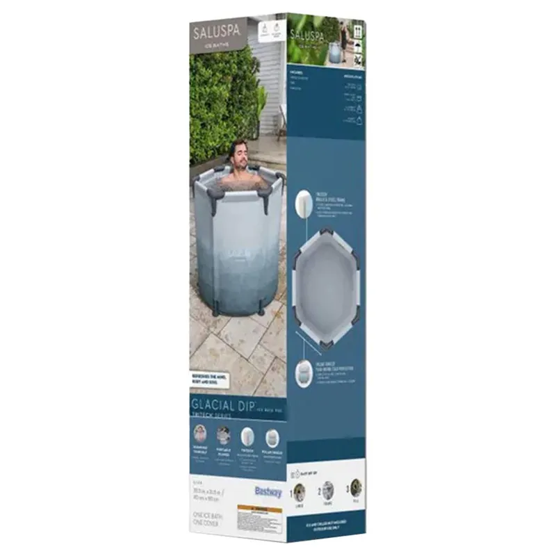 Best Way SaluSpa Glacial Dip Cold Plunge Recovery 1-Person Ice Bath Pod