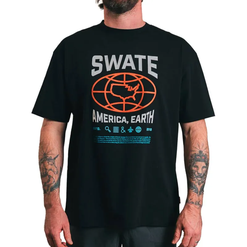 M‘s America Earth Tee - Black - M