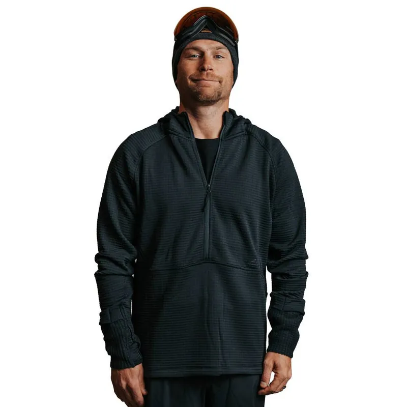 M‘s Skoltec Grid 1/2 Zip Hoodie - Faded Black - L
